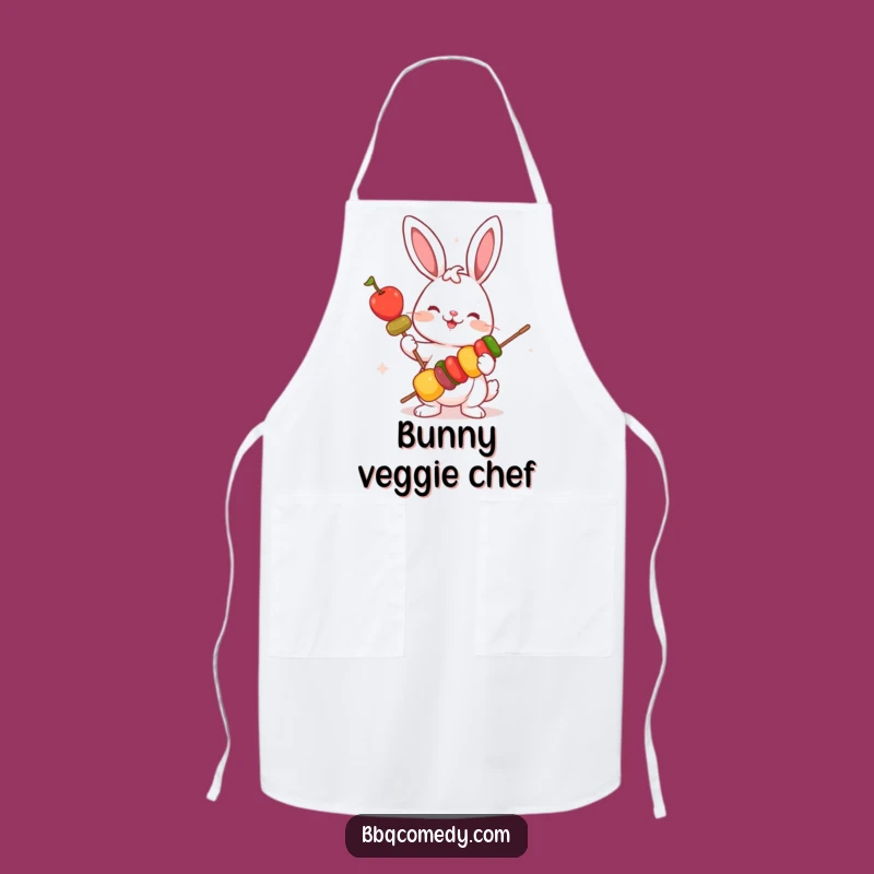 Funny Bunny Veggie Skewer Apron: Cook with Garden Fresh Fun!