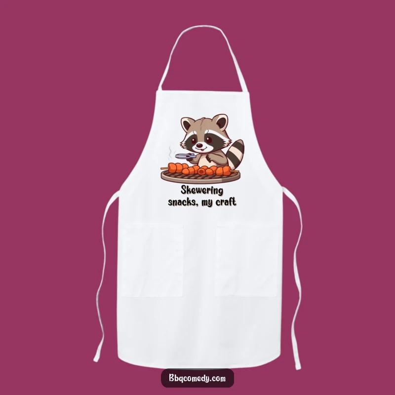 Funny Raccoon Chef Apron - Playful BBQ Skewer Master Gift!