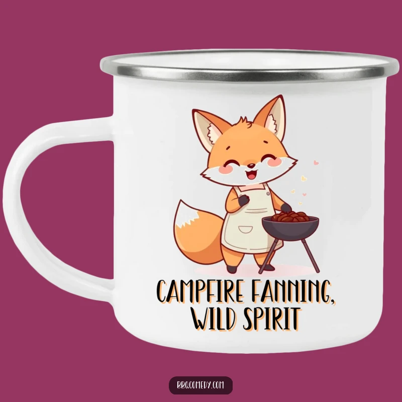 Funny Fox Campfire Mug - Cute BBQ Fanning Buddy Gift!