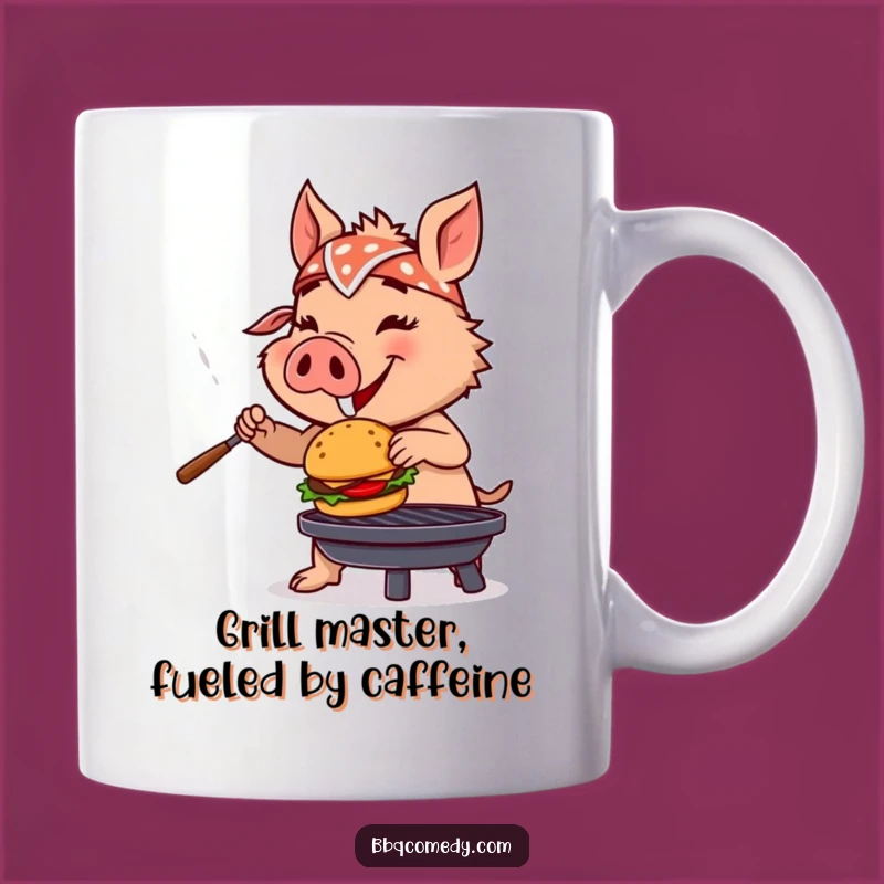 Funny Boar Burger Flipping Mug - Hilarious BBQ Gift for Grill Masters!