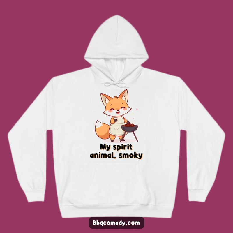 Funny Fox BBQ Hoodie - Cozy & Cute Fanning Chef Sweatshirt Gift!