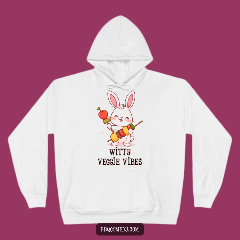 Funny Bunny Veggie Skewer Hoodie: Cozy Up with Healthy Comedy!
