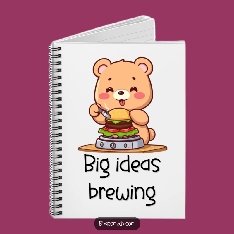 Funny Bear Burger Flipping Notebook: Jot Down Your Burger Masterpieces!