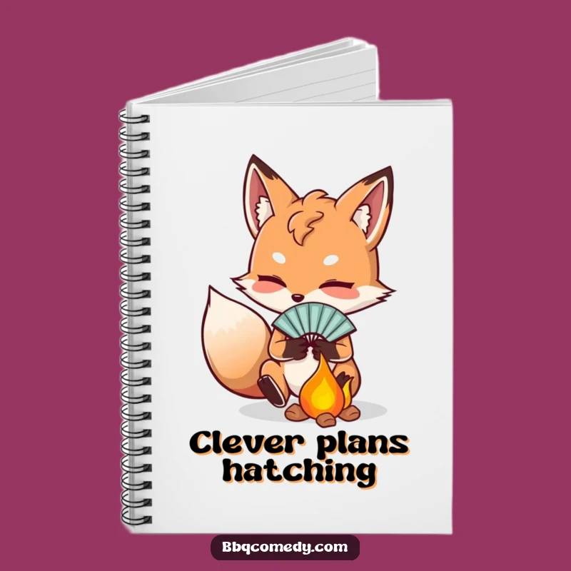 Funny Determined Fox Fanning Embers Notebook: Jot Down Focused Thoughts!