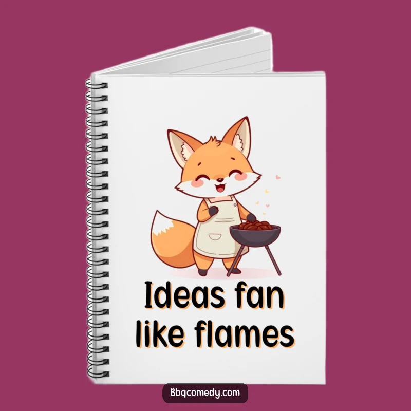 Funny Fox Recipe Notebook - Cute BBQ Fanning Journal & Gift Idea!