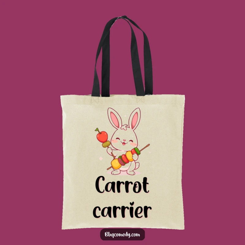 Funny Bunny Veggie Skewer Tote Bag: Carry Your Goodies with Garden Charm!